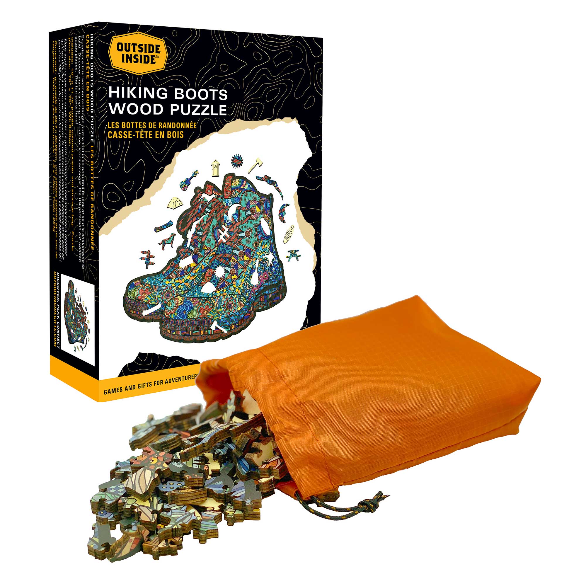 Hiking Boots Wood Puzzle - Image 3